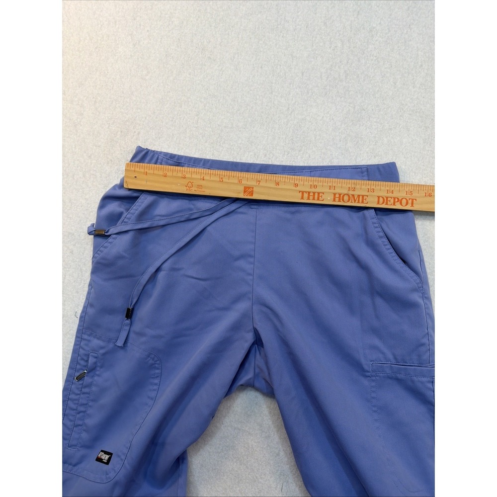 Greys Anatomy Barco Scrub Pants Womens Size Small Ciel Blue Cargo‎ 6 Pocket - Picture 8 of 14